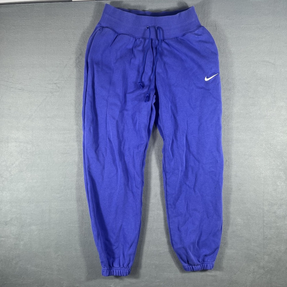 Nike Women's Purple‎ Fleece Drawstring Sweatpants Activewear Pants Size S